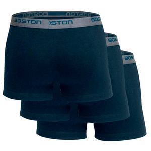 Pack x3 Bóxer Boston Corto Azul Acero