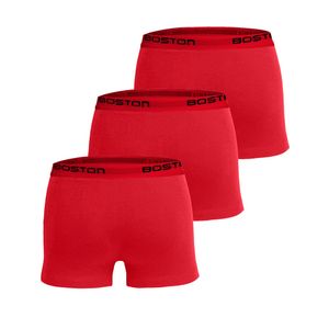 Pack x3 Bóxer Boston Corto Rojo