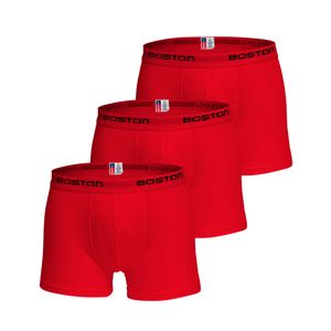 Pack x3 Bóxer Boston Corto Rojo