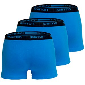 Pack x3 Bóxer Boston Corto Azul Cobalto