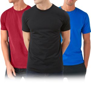Pack x3 Polo Boston Cuello Redondo - Rojo Negro Cobalto.