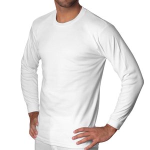 Pack x3 Polo Boston Manga Larga Cuello Redondo Blanco