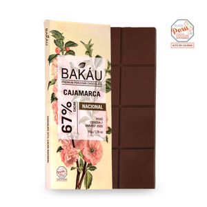 Chocolate Premium en Barra Cajamarca 67% Cacao Bakau®