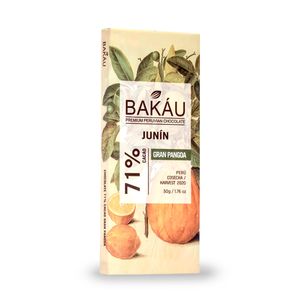 Chocolate Premium en Barra Junín 71% Cacao Bakau®