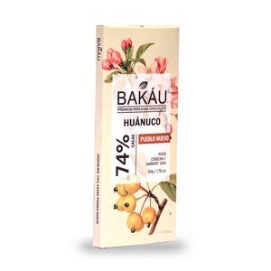 Chocolate Premium en Barra Huánuco 74% Cacao Bakau®