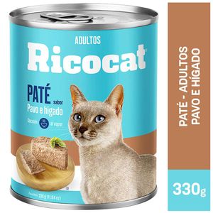 Comida para Gatos RICOCAT Adultos Paté Pavo e Hígado Lata 330g