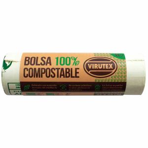 Bolsa Compostable VIRUTEX 18L Rollo 15un