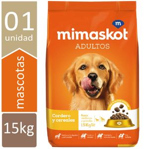 Comida para Perros MIMASKOT Adultos Raza Medianas y Grandes Cordero y Cereales Bolsa 15Kg