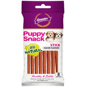 Snacks para Perros GNAWLERS Stick Sabor Tocino Bolsa 8un