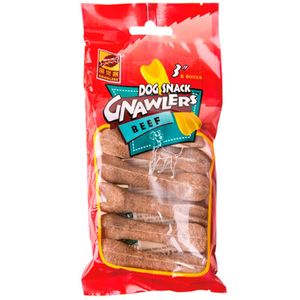 Galletas para Perros GNAWLERS en forma de Huesos Sabor Carne Paquete 180g