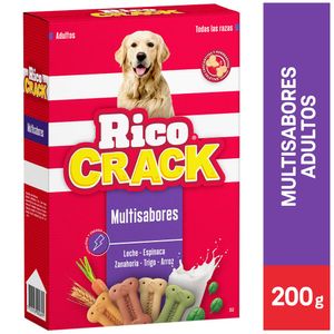 Comida para Perros RICOCRACK Galletas Adultos Todas las Razas Multisabores Caja 200g