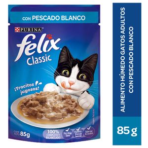 Comida para Gatos FELIX Sensaciones de Pescado Blanco en Salsa Pouch 85g