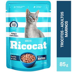 Comida para Gatos RICOCAT Trocitos Marinos Adultos Pouch 85 g