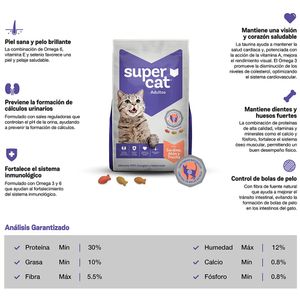 Comida para Gatos SUPERCAT Adultos Sardina Atún Trucha Bolsa 1Kg