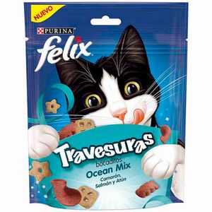 Comida para Gatos FELIX Mix Bocaditos Camarón, Salmón y Atún Doypack 60g