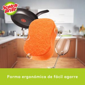 Esponja 3M Cero rayas naranja 2en1 Paquete 2Un