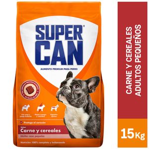 Comida para Perros SUPERCAN Adultos Razas Pequeñas Carnes y Cereales Bolsa 15Kg
