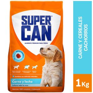 Comida para Perros SUPERCAN Cachorros Sabor Carne y Leche Bolsa 1Kg