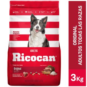 Comida para Perros RICOCAN Adultos Todas las Razas Original Bolsa 3Kg