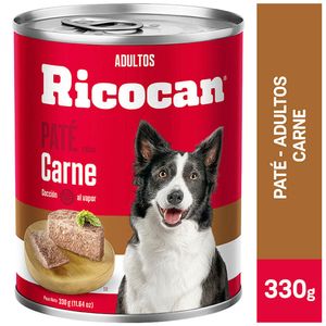 Comida para Perros RICOCAN Adultos Paté con Carne Lata 330g