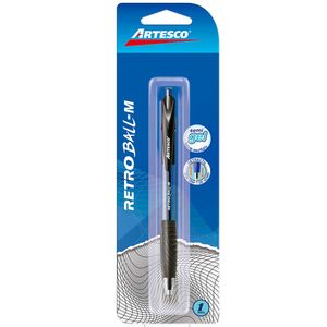 Bolígrafo ARTESCO Retro Ball-M Negro Blíster 1un