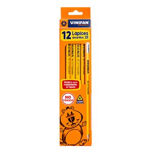 Lápices VINIFAN Amarillos 2B Triangulares Caja 12un
