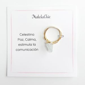 Anillo Aguamarina / Celestina