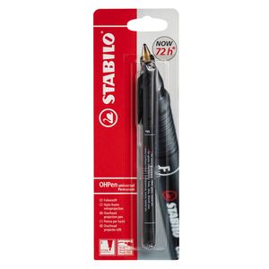 Plumón Indeleble STABILO Punta Fina OHPen Negro Blíster 1un