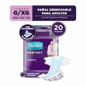 Pañales PLENITUD Incontinencia Severa Talla G/XG Paquete 20un