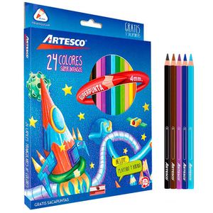 Colores Triangulares ARTESCO Largos Caja 24un