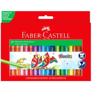 Plumones FABER CASTELL Fiesta 45 33045 Caja 20un