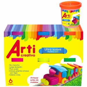Plastilina ARTI CREATIVO Ultra Suave Neón Caja 6un