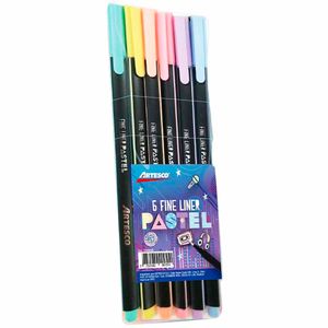 Lapicero ARTESCO Fine Liner Color Pastele Estuche 6un