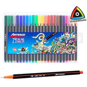Fine Liner ARTESCO Triangular Caja Plásticax 24un