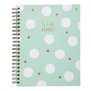 Cuaderno Espiralado DGNOTTAS A4 Tapa Dura Pastel Work Hard