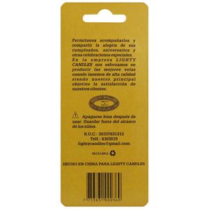 Velas LIGHTY-CANDLES Fiesta Paquete 6un