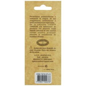 Velas LIGHTY-CANDLES Caribe Paquete 6un