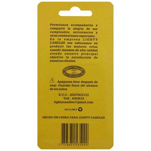 Velas LIGHTY-CANDLES Payaso Paquete 10un