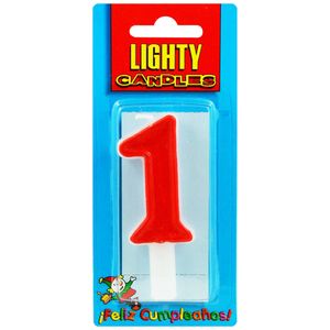 Vela Numérica LIGHTY-CANDLES N° 1 Blíster 1un