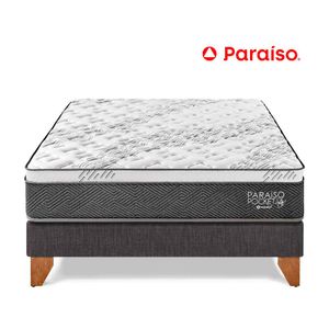 Cama Europea Paraíso Pocket Star 1.5 Plz - Charcoal