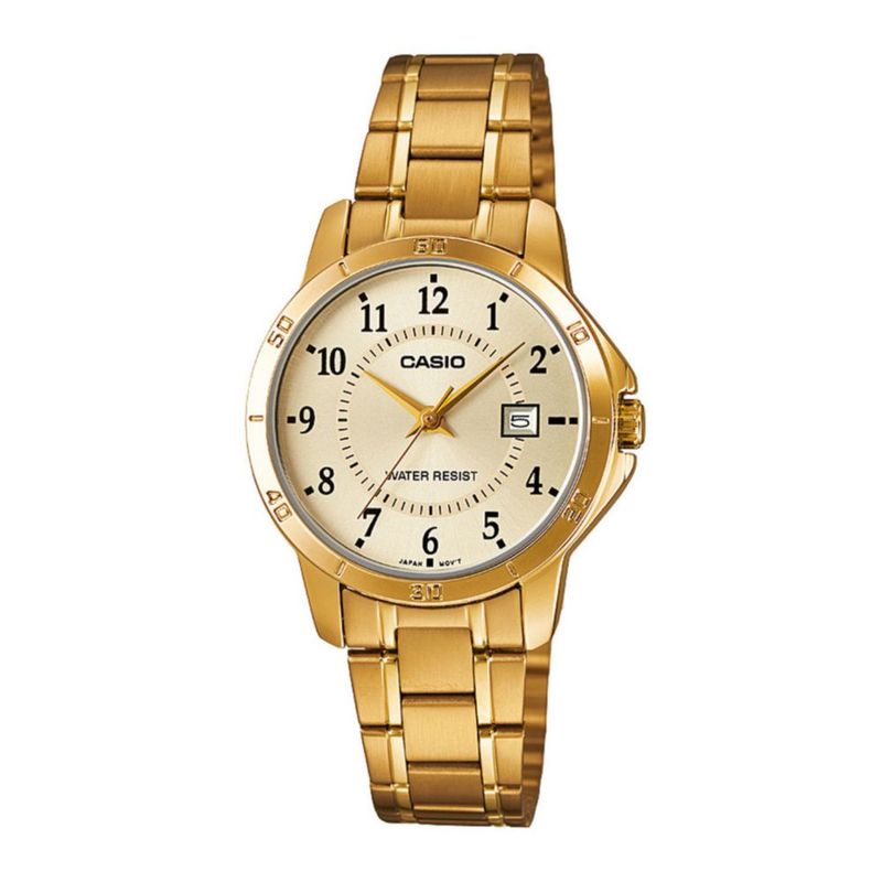 Reloj Casio Acero Cromado Dorado Mujer Ltp V004G 9B 565430