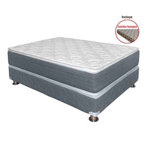 Conjunto Box Tarima EL CISNE Element Pocket PT 2 Plazas + 2 Almohadas de Fibra + Protector