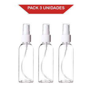 Frasco Spray Atomizador 100ml Pack 3 Unidades