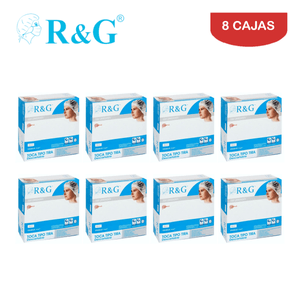 Toca tipo tira / cofia /gorro R&G Blanco Caja*100und Pack 8 Cajas