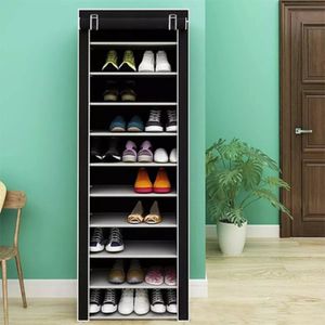 Zapatera Organizador De Metal 9 Niveles Zapatero Ropero Zapatillas Estante
