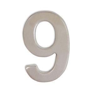 Número 9  en níquel mate