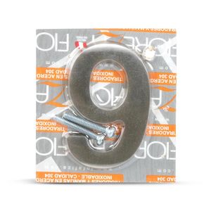 Número 9  en níquel mate