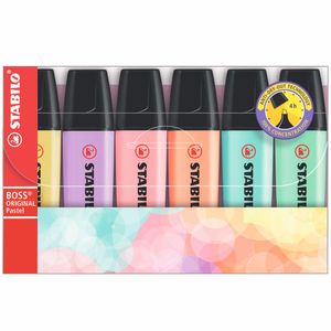Estuche de Resaltadores STABILO Boss Pastel Paquete 6un