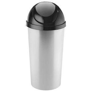 Papelera REYPLAST Metalizada Plata