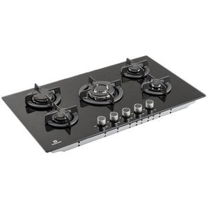 Cocina a Gas Empotrada INDURAMA EGI-905VDEG 5 Hornillas Negro